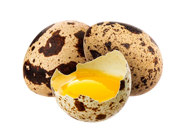 stock image Quail eggs isolated on white background with clipping path