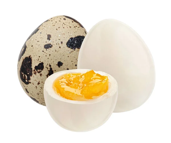 Kwartel Eieren Geïsoleerd Een Witte Achtergrond Met Uitknippad — Stockfoto