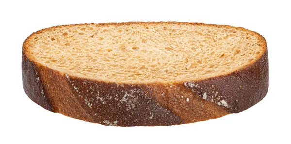 Цільнозерновий Шматочок Житнього Хліба Ізольований Білому Тлі Повна Глибина Різкості — стокове фото