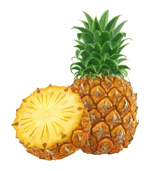 Ananas Isolato Sfondo Bianco Con Percorso Ritaglio — Foto Stock