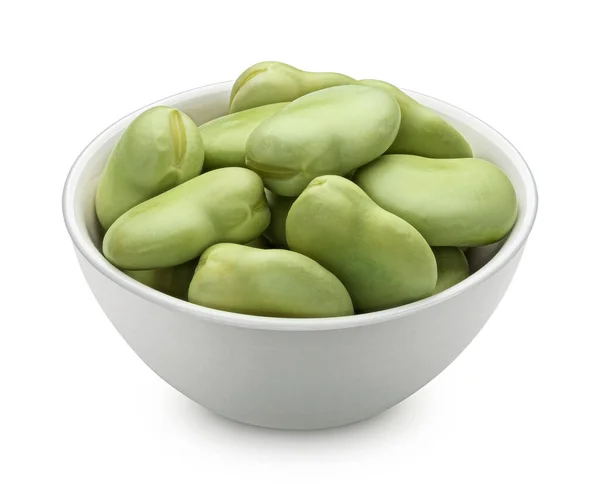 Edamame Beans Bowl Green Soybeans Isolated White Background — Stock Photo, Image