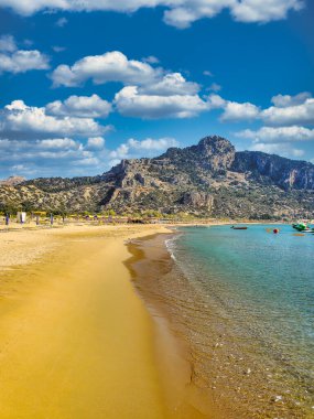 Yellow beach on Mediterranean coast