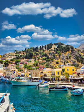 small town on a cliff on the shores of the Mediterranean Sea. Houses in the sea city