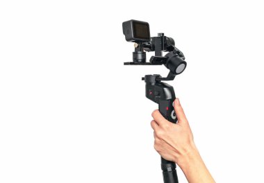 Akıllı telefonlar için dengeleyici, aksiyon kameraları. Dengeli ve sakin hareketlerle video ve fotoğraf çekmek