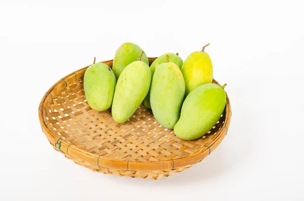 Stock image fresh green mango isolated on white background