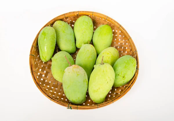 Stock image fresh green mango isolated on white background