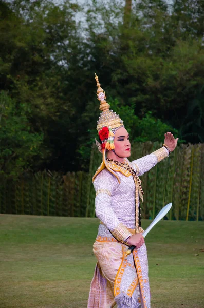 Samut Songkhram Thailand February 2015 Pantomime Khon Travel Pantomime Festival — Stock Photo, Image