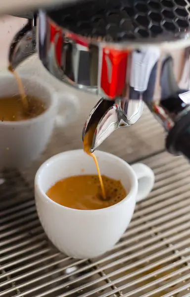 stock image Close-up of hand Barista cafe making coffee