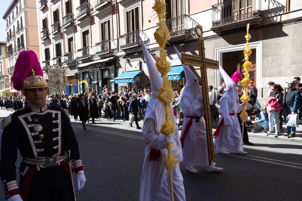 Madrid Spain 2Nd April 2023 Procession Holy Week Palm Sunday — стокове фото