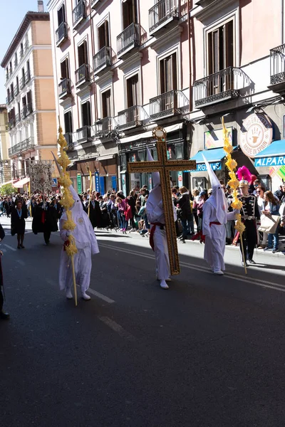 Madrid Spagna Aprile 2023 Processione Della Settimana Santa Della Domenica — Foto Stock