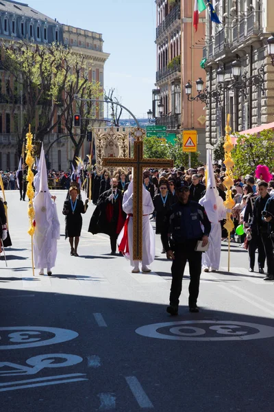 Madrid Španělsko Dubna 2023 Průvod Svatého Týdne Palmovou Neděli Kolokvium — Stock fotografie