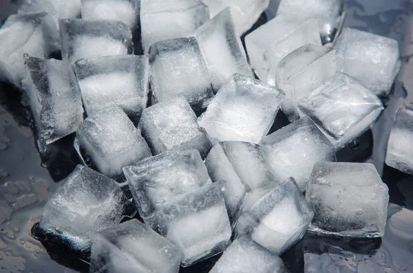 Frozen Pieces Ice Dark Background — Stock Photo, Image