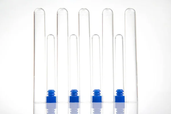 Set Medical Test Tubes Isolated White Background — Stock Photo, Image