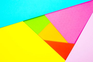 Colored paper set. creativity and creativity. background geometric abstraction