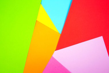 Colored paper set. creativity and creativity. background geometric abstraction