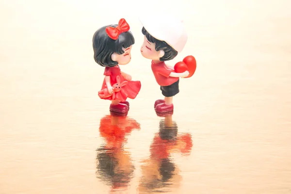 Personnes Miniatures Chiffres Pour Jeu Couple Romantique Jeunes Gens Garçon — Photo