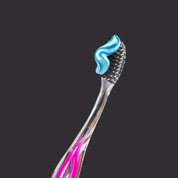 Toothbrush Close Dark Background Oral Hygiene — Stock Photo, Image