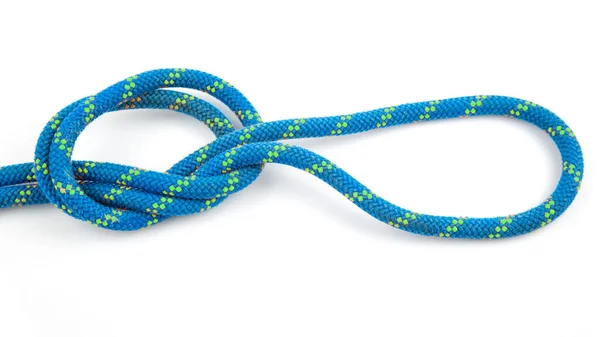 Durable Colored Rope Climbing Equipment White Background Knot Braided Cable — 图库照片