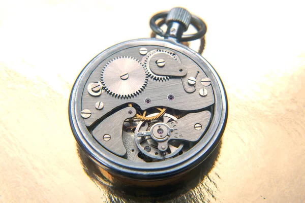 Mechanical Analog Stopwatch Colored Background Time Part Precision Measurement Speed — ストック写真