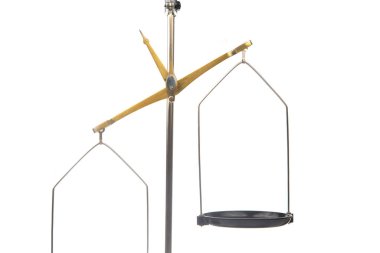 old pan scales. load balance and weight measurement