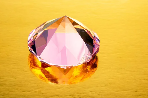 Faceted Large Diamond Geometric Object Luxury Wealth — Stockfoto