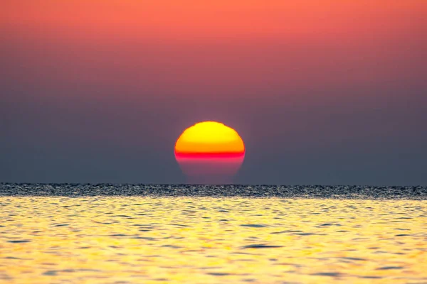 Świt Zachód Słońca Nad Morzem Krajobraz Przyrodzie — Zdjęcie stockowe