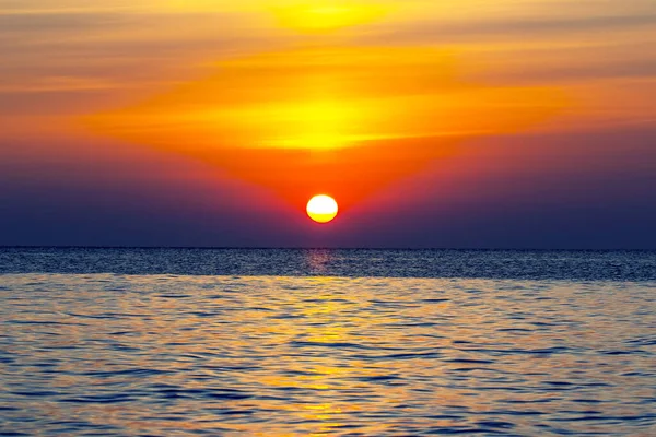 Świt Zachód Słońca Nad Morzem Krajobraz Przyrodzie — Zdjęcie stockowe