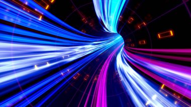 Digital energy transfer light background.