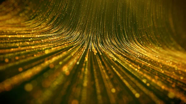 Golden light particle floor abstract background.