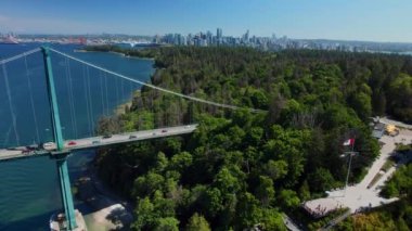 Stanley Park Turist İzcisi Vancouver Canada Skyline ile Hava Durumu