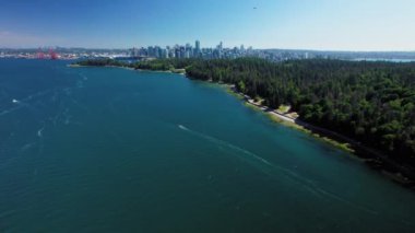 İnanılmaz Vancouver, BC Lions Gate Köprüsü Üzerinde Hava