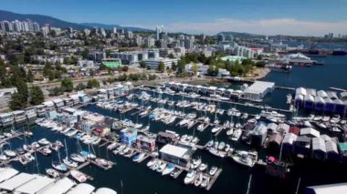 Kuzey Vancouver Rıhtım Botları Marina Havacılık Manzarası