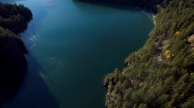Sinema mercekli Diablo Gölü 'nün Havadan Gösterimi
