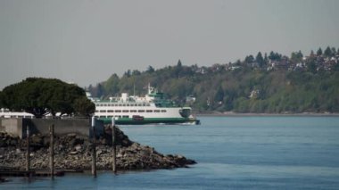 Washington Feribot Puget Sound 'la Seattle' a gidiyor.