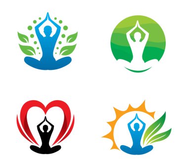 Yoga therapy logo template