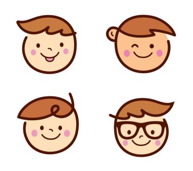 Kids face logo template