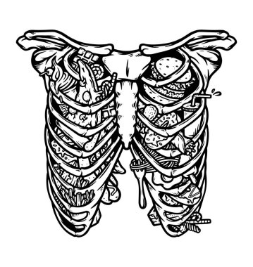 Göğüs kafesinde bir sürü yiyecek var.