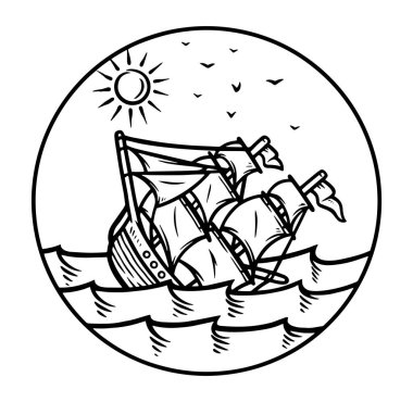 Gemi okyanusta batıyor.