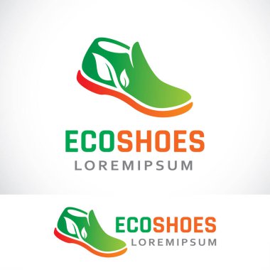 Eko ayakkabıları logo tasarım şablonu