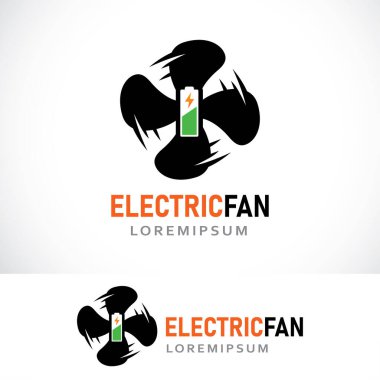 elektrik fan logo tasarım şablonu