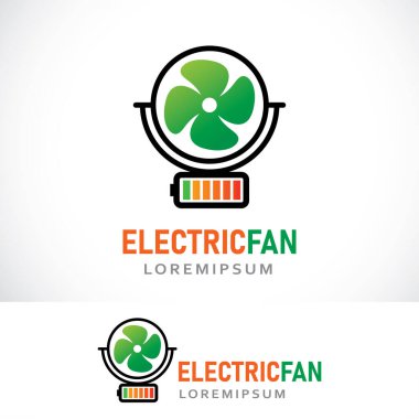 elektrik fan logo tasarım şablonu