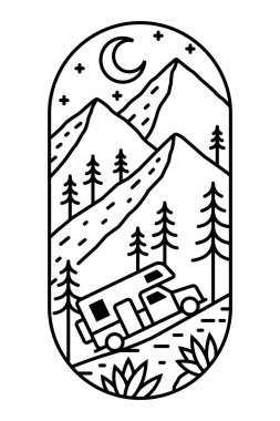 güzel dağ manzarası sanat çizelgesi