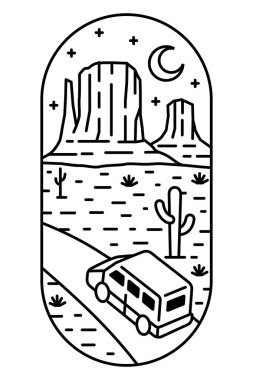 Güzel çöl manzarası sanat çizelgesi