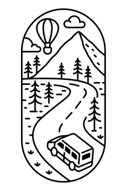 güzel dağ manzarası sanat çizelgesi