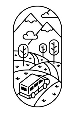 güzel dağ manzarası sanat çizelgesi