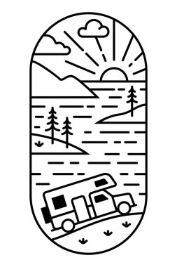 Güzel sahil manzarası sanat çizelgesi