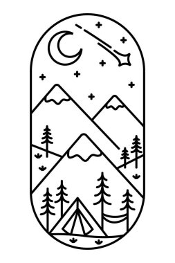 güzel dağ manzarası sanat çizelgesi