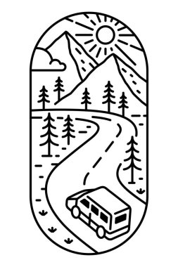 güzel dağ manzarası sanat çizelgesi