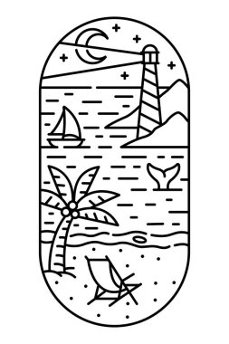 Güzel sahil manzarası sanat çizelgesi