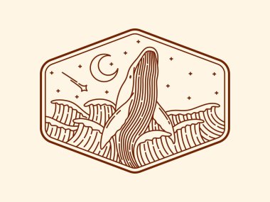 güzel doğa çizgisi sanat vektörü şablonu